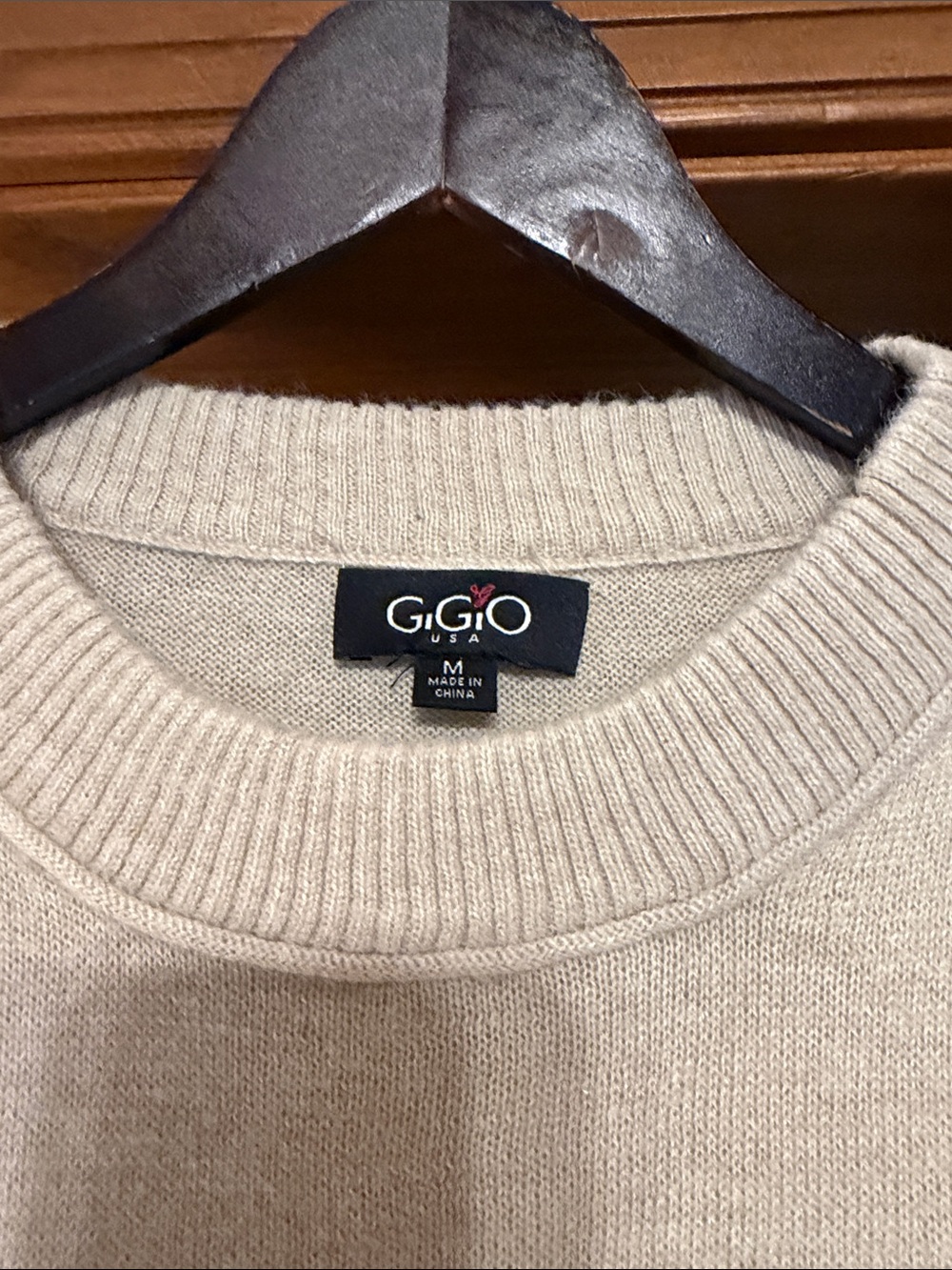 GiGiO USA Beige Horse Knit Top - Picture 2 of 6